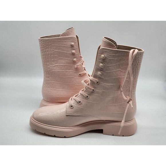 Stuart Weitzman Womens Mckenzee Leather Bootie Pink Boots Size US 5B - Picture 3 of 9
